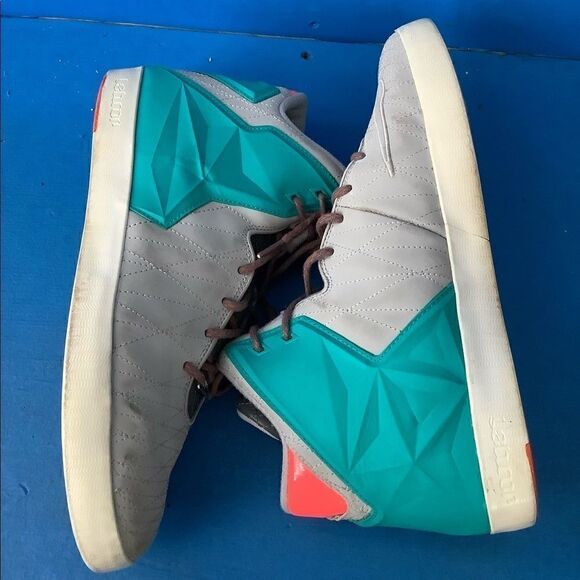 Nike LeBron 11 XI Lifestyle 'Wolf Grey' Green Pink Mens 11 616766-002 - Picture 5 of 8